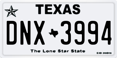TX license plate DNX3994