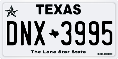 TX license plate DNX3995