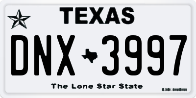 TX license plate DNX3997