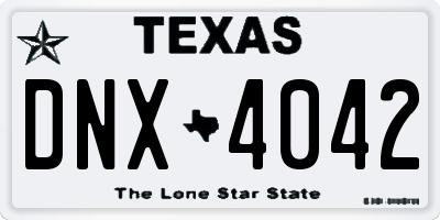 TX license plate DNX4042