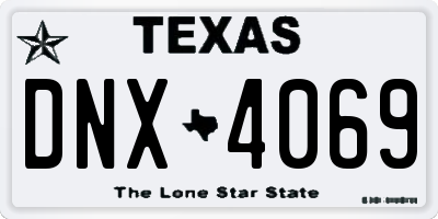 TX license plate DNX4069