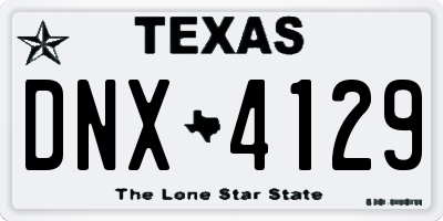 TX license plate DNX4129