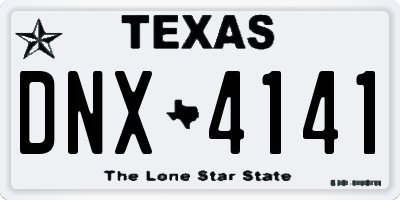TX license plate DNX4141