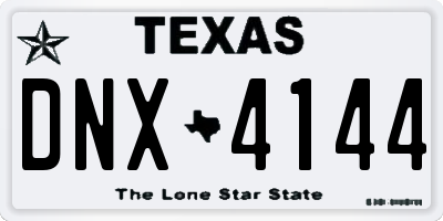 TX license plate DNX4144