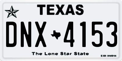 TX license plate DNX4153