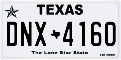 TX license plate DNX4160