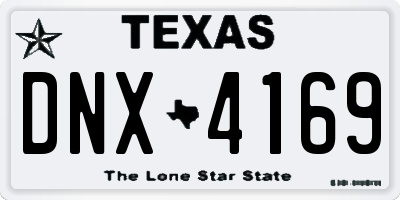 TX license plate DNX4169