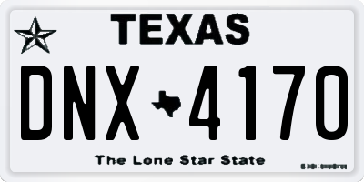 TX license plate DNX4170