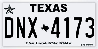TX license plate DNX4173