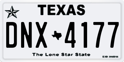 TX license plate DNX4177