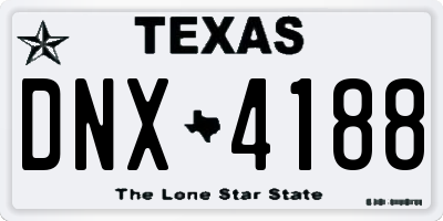 TX license plate DNX4188