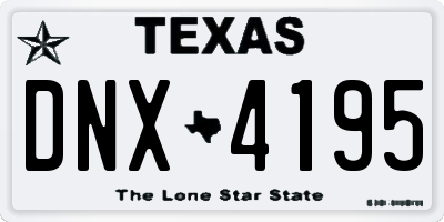 TX license plate DNX4195