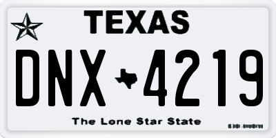 TX license plate DNX4219