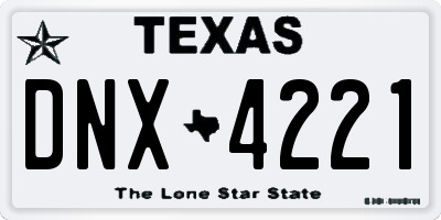 TX license plate DNX4221