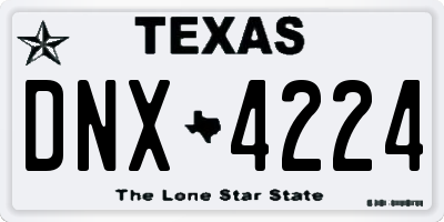 TX license plate DNX4224