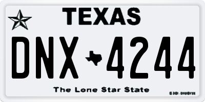 TX license plate DNX4244