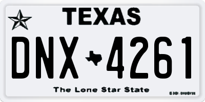 TX license plate DNX4261