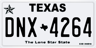 TX license plate DNX4264