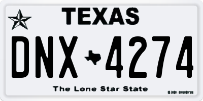 TX license plate DNX4274