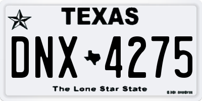 TX license plate DNX4275
