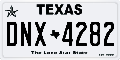 TX license plate DNX4282