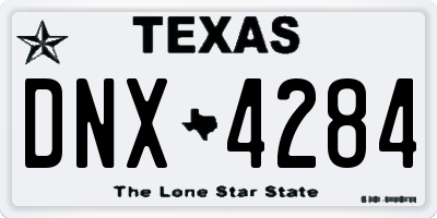 TX license plate DNX4284