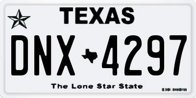 TX license plate DNX4297