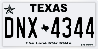 TX license plate DNX4344