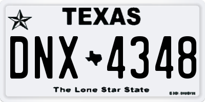 TX license plate DNX4348