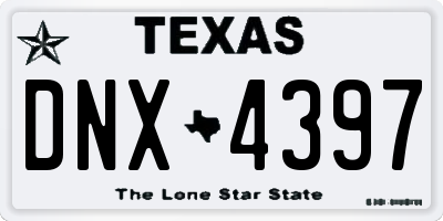 TX license plate DNX4397