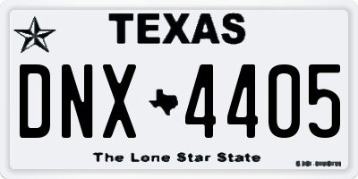 TX license plate DNX4405