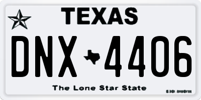 TX license plate DNX4406