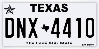 TX license plate DNX4410
