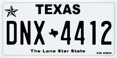TX license plate DNX4412