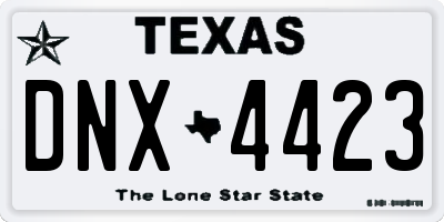 TX license plate DNX4423