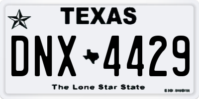 TX license plate DNX4429