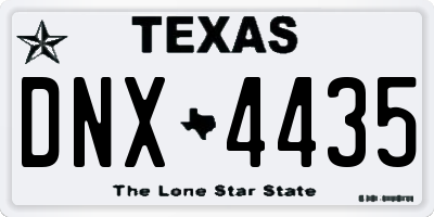 TX license plate DNX4435