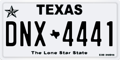 TX license plate DNX4441