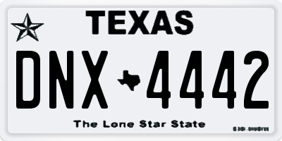 TX license plate DNX4442