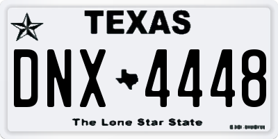TX license plate DNX4448