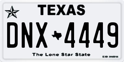TX license plate DNX4449
