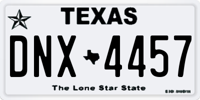 TX license plate DNX4457