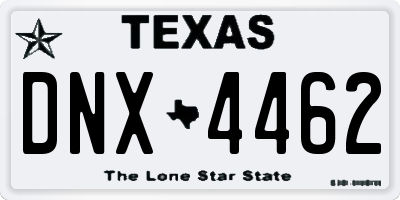 TX license plate DNX4462