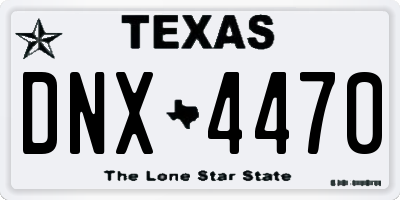 TX license plate DNX4470