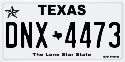 TX license plate DNX4473