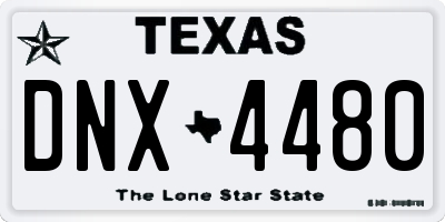TX license plate DNX4480