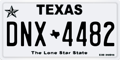 TX license plate DNX4482