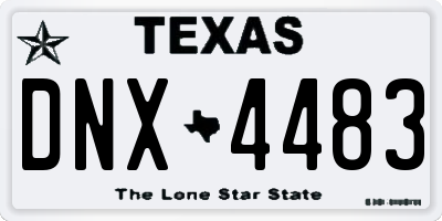 TX license plate DNX4483