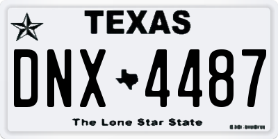 TX license plate DNX4487