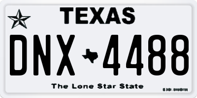 TX license plate DNX4488